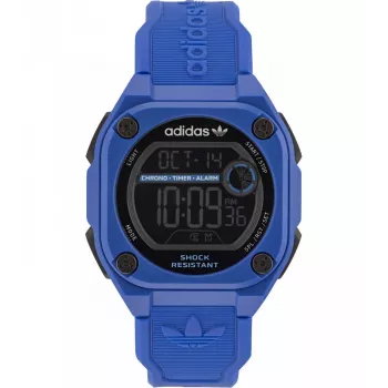 Adidas Unisex Digital Quartz Watch AOST23061 45mm Black Resin Silicone