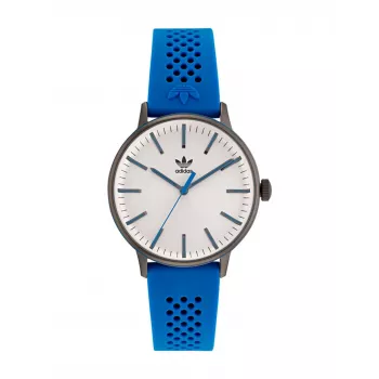 ADIDAS Zegarek Unisex AOSY22019 38mm Stal nierdzewna Kwarcowy Analogowy Czarna tarcza Pasek silikonowy