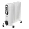 Adler AD 7817 Olejowy grzejnik radiatorowy, 11 żeberek, 2500W, 3 poziomy grzania, regulowany termostat, ochrona przed przegrzaniem i przewróceniem, kółka i uchwyt, czarny