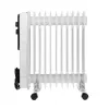 Adler AD 7817 Olejowy grzejnik radiatorowy, 11 żeberek, 2500W, 3 poziomy grzania, regulowany termostat, ochrona przed przegrzaniem i przewróceniem, kółka i uchwyt, czarny