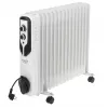 Adler AD 7819 Olejowy grzejnik radiatorowy, 2000W, 9 żeberek, 3 poziomy grzania, termostat regulowany, ochrona przed przegrzaniem, wbudowane kółka, biały/szary