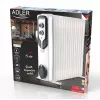 Adler AD 7819 Olejowy grzejnik radiatorowy, 2000W, 9 żeberek, 3 poziomy grzania, termostat regulowany, ochrona przed przegrzaniem, wbudowane kółka, biały/szary