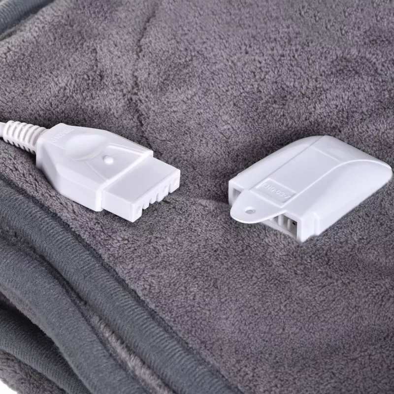 Adler CAMRY CR 7434 Elektryczny podkład pod prześcieradło - miękki polar, 3 poziomy grzania, 150x80 cm, biały/szary