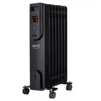 Adler CR 7812 Elektryczny grzejnik olejowy z pilotem, 7 żeberek, 1500 W, czarny
