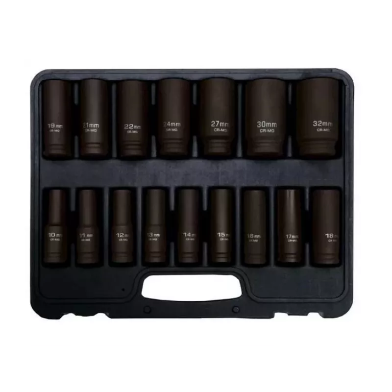 ADLER Impact Socket Set Long 16pcs 1/2 inch 10-32mm