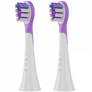 AENO ADBTH09V Wymienna końcówka szczoteczki 2-pack do szczoteczki sonicznej ADLER AD 2174, miękkie nylonowe włókna, biały