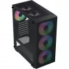 Aerocool B509A Flow-G-BK-v1 Mid Tower PC Case z zasilaczem 650W, szkłem hartowanym, czarny