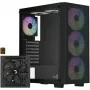 Aerocool B509A Flow-G-BK-v1 Mid Tower PC Case z zasilaczem 650W, szkłem hartowanym, czarny