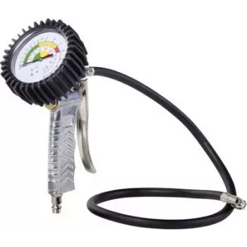 Aerotec analogowa pompka do opon z manometrem, 10 bar / 145 PSI, manometr w gumowej osłonie, wąż 40 cm, szybkozłącze 2005759