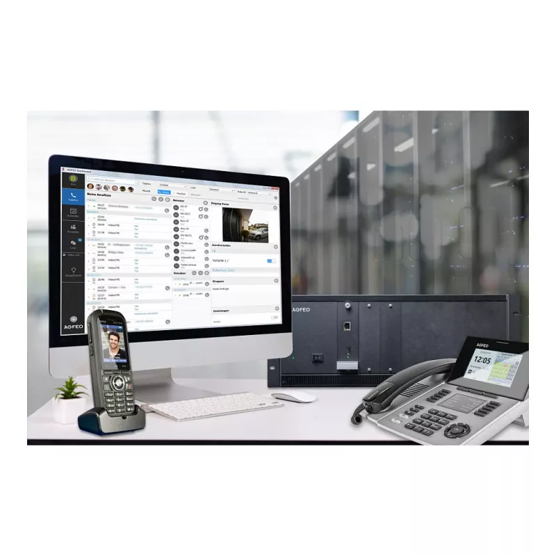 AGFEO ES 730 IT IP Communication System (PBX) – 100 abonentów, 100 trunków SIP, 30 połączeń VoIP, Gigabit Ethernet, USB, Firewall, VPN, UC-Suite, CTI, Web GUI