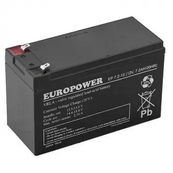 Akumulator AGM EUROPOWER Series EP 12V 7,2Ah (żywotność 6-9 lat)
