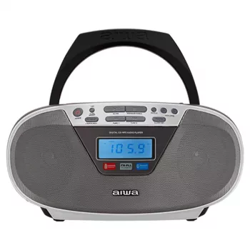 Aiwa BBTU-400SL Przenośny system stereo CD/FM RDS/USB/Bluetooth Srebrny Odtwarzanie MP3