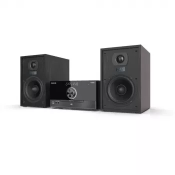 Aiwa MSBTU-600 50W Bluetooth CD Mikro wieża Hi-Fi z radiem FM, USB, wejściem Aux, wyświetlaczem LED, pilotem, czarna