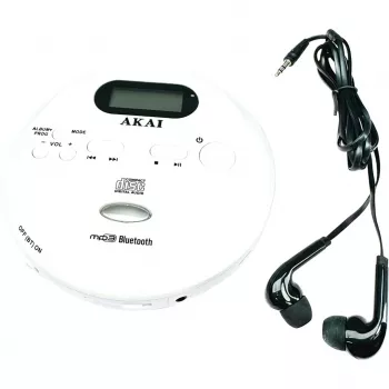 AKAI ACDP-100 Przenośny odtwarzacz CD z radiem FM i zabezpieczeniem antyprzerwowym