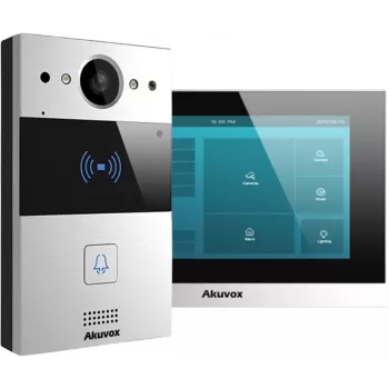 Akuvox C313W-2/R20A-2 Zestaw wideodomofonu IP 2-przewodowego z monitorem 7-calowym dotykowym i stacją drzwiową RFID