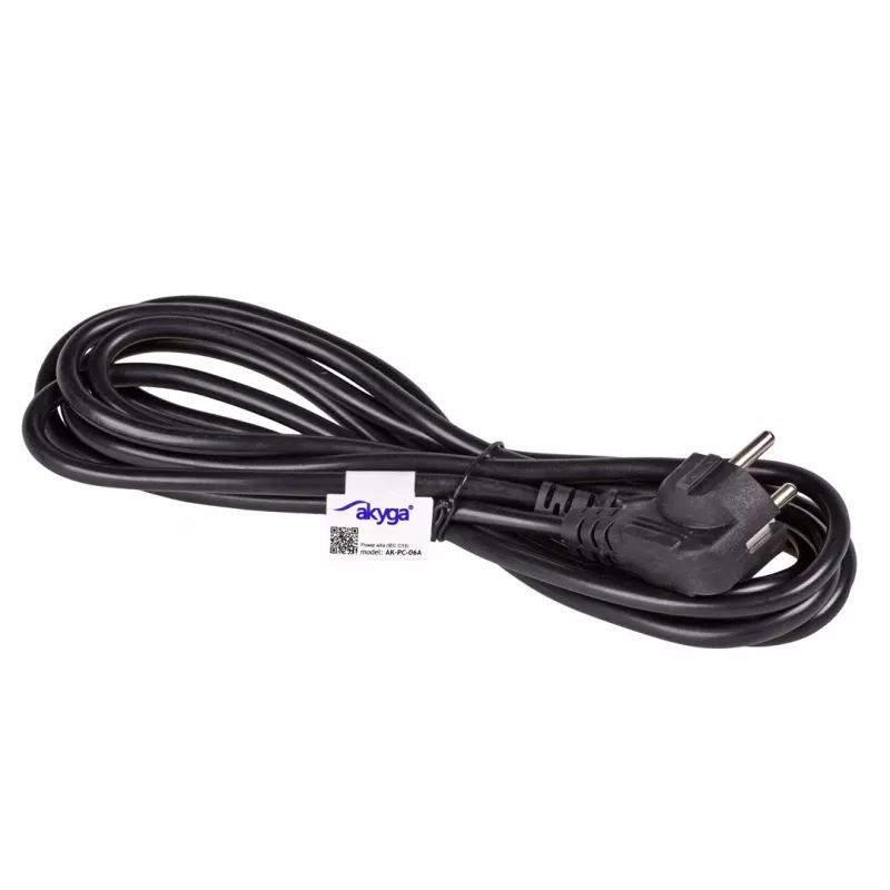 Akyga AK-PC-06A Kabel zasilający 3m CEE 7/7 do IEC C13 Black
