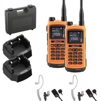 Albrecht Tectalk Duo PMR446 i Freenet zestaw dwóch radiotelefonów z twardą walizką (29149.S1)