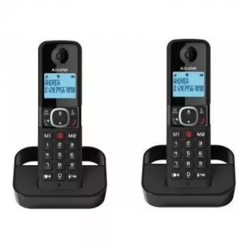 Alcatel 8517180090 Telefon stacjonarny przewodowy z dużymi klawiszami, czarny