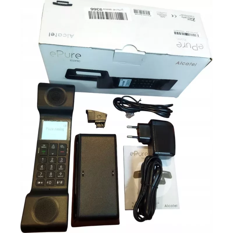 Alcatel ePure Iconic Telefon bezprzewodowy DECT (czarny)