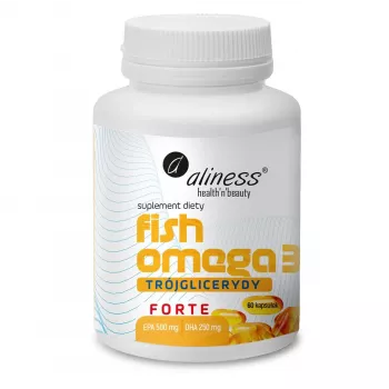 Aliness Fish Omega 3 FORTE Trójglicerydy 500/250mg 60 Kapsułek