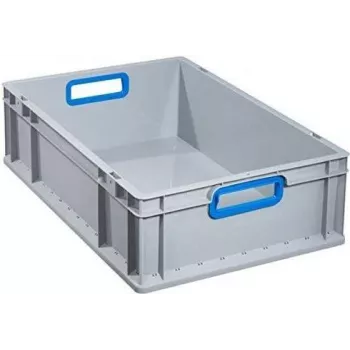 allit ProfiPlus EuroBox 632 Skrzynia magazynowa, 77 l, szaro-niebieska, układana w stosy, otwarte uchwyty 456775