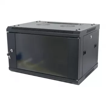 ALLNET 19 inch Szafa ścienna 12U Głębokość 450mm Czarna W zestawie płaskim SMA Series