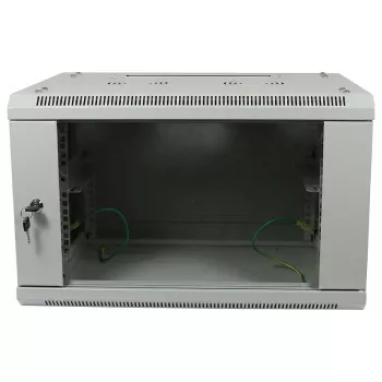 ALLNET 19 inch Szafa ścienna 9U 1-częściowa Głębokość 450mm Jasnoszara Flat Pack Seria SMA