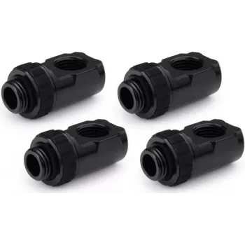Alphacool Apex Grip 90° obrotowy adapter G1/4 męski na żeński, czarny, 4-pak 14932