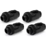 Alphacool Apex Grip 90° obrotowy adapter G1/4 męski na żeński, czarny, 4-pak 14932