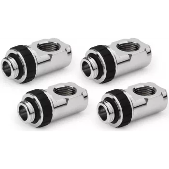 Alphacool Apex Grip 90° obrotowy adapter G1/4 męski na żeński, chromowany, 4-pak (14933)