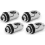 Alphacool Apex Grip 90° obrotowy adapter G1/4 męski na żeński, chromowany, 4-pak (14933)