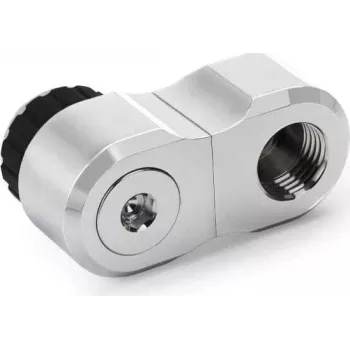 Alphacool Apex Grip złączka offsetowa 27mm podwójna 90° męska na żeńską G1/4 obrotowa chromowana (14894)