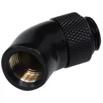Alphacool HF 45° obrotowy adapter kątowy G1/4 męski na G1/4 żeński - Deep Black 17051