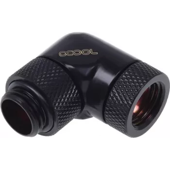 Alphacool HF 90° obrotowy adapter G1/4 męski na G1/4 żeński - Deep Black 17057