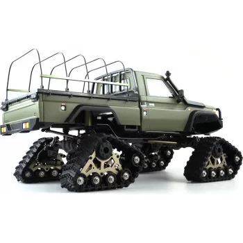 Amewi AMXRock RCX10PTS Scale Crawler Pick-Up Matte Green 1:10 RTR Brushed RC Model Car Electric Crawler 2.4 GHz (22463)