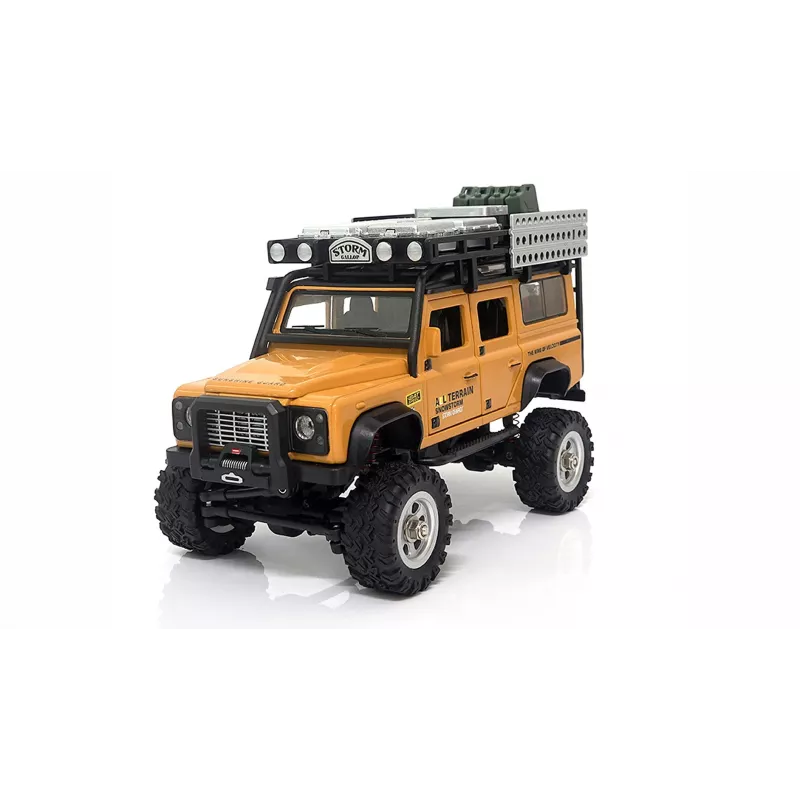 AMEWI D90X28 Metalowy Crawler RC 4WD w skali 1:28 Żółty