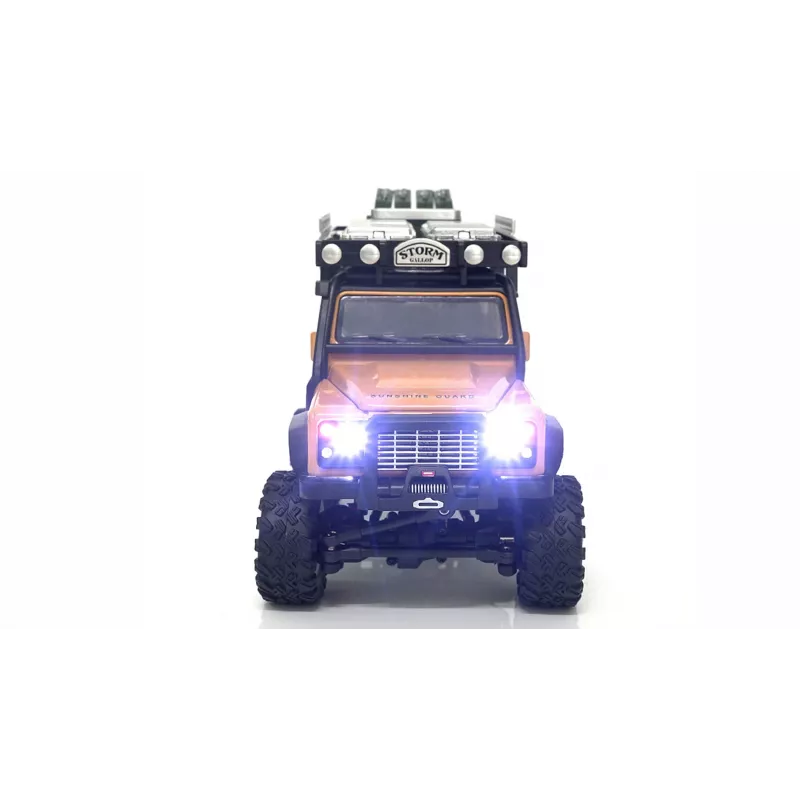 AMEWI D90X28 Metalowy Crawler RC 4WD w skali 1:28 Żółty