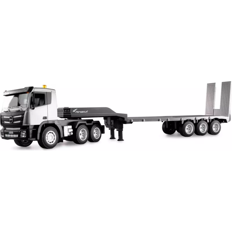 AMEWI RC Ciągnik budowlany z niskopodwoziową przyczepą 1:24 RTR