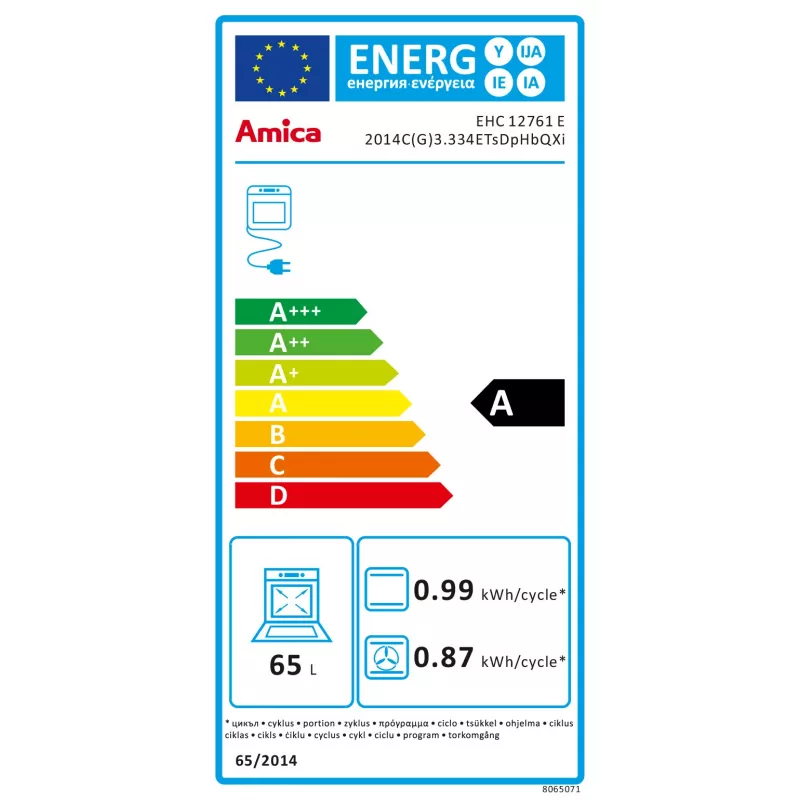 Amica EHC 12761 E Zestaw wbudowanego piekarnika elektrycznego i płyty ceramicznej ze stali nierdzewnej