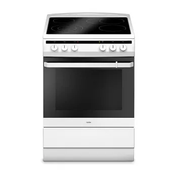 Amica SHC11642W Wolnostojąca kuchenka elektryczna z płytą ceramiczną i piekarnikiem 65L, 9 funkcji grzania, klasa energetyczna A, biała