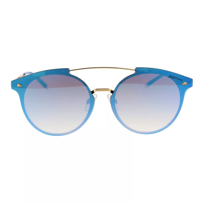 ANA HICKMANN HI3060-6804G Damskie okulary przeciwsłoneczne Oversized Square, złota oprawka, brązowe soczewki gradientowe 68/13/145 mm