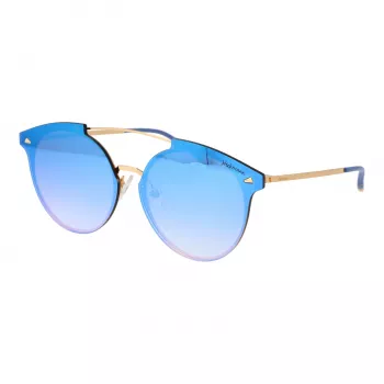 ANA HICKMANN HI3060-6804G Damskie okulary przeciwsłoneczne Oversized Square, złota oprawka, brązowe soczewki gradientowe 68/13/145 mm