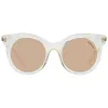 ANA HICKMANN HI9063-49T02 Okulary przeciwsłoneczne damskie motylkowe Brązowa Havana oprawka acetatowa Brązowe soczewki gradientowe 49/21/145 mm