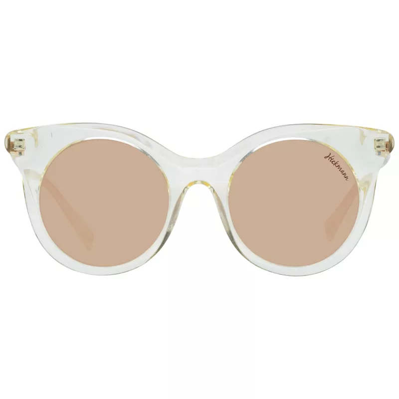 ANA HICKMANN HI9063-49T02 Okulary przeciwsłoneczne damskie motylkowe Brązowa Havana oprawka acetatowa Brązowe soczewki gradientowe 49/21/145 mm
