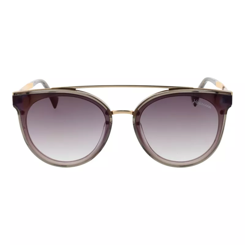 ANA HICKMANN HI9080-62T03 Damskie okulary przeciwsłoneczne motylkowe Brązowa oprawka z octanu soczewki gradientowe brązowe 62mm
