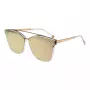 ANA HICKMANN HI9081-66T03 Okulary przeciwsłoneczne damskie motylkowe, złota oprawka, brązowe soczewki gradientowe 66mm