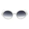 ANA HICKMANN HI9175-51H01 Okulary przeciwsłoneczne damskie w kształcie kociego oka - Havana Tortoise Acetate, soczewki gradientowe szare, 51mm