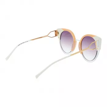 ANA HICKMANN Damskie okulary przeciwsłoneczne Cat Eye AH3180-52P02 - Oprawka Havana Acetate z brązowymi soczewkami gradientowymi - 53/22/145 mm