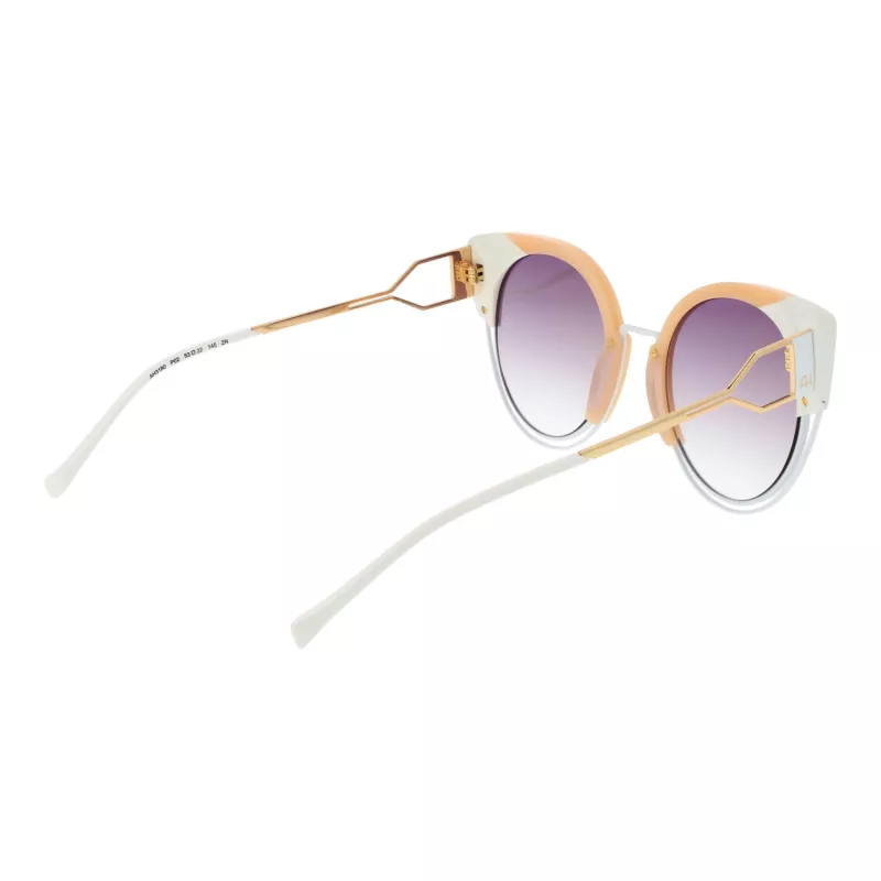 ANA HICKMANN Damskie okulary przeciwsłoneczne Cat Eye AH3180-52P02 - Oprawka Havana Acetate z brązowymi soczewkami gradientowymi - 53/22/145 mm