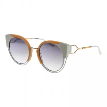 ANA HICKMANN Damskie okulary przeciwsłoneczne Cat Eye AH3180-52P02 - Oprawka Havana Acetate z brązowymi soczewkami gradientowymi - 53/22/145 mm